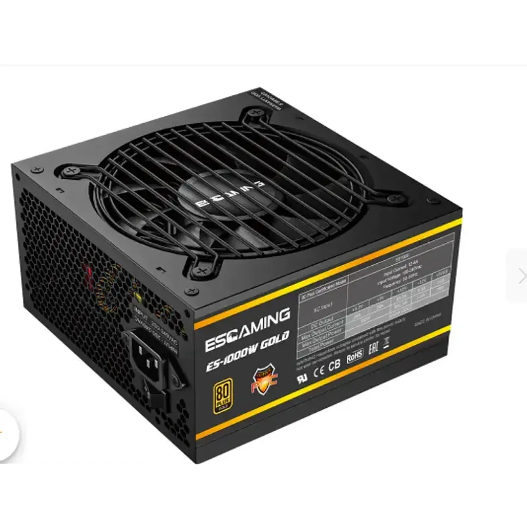 Fuente de Poder ESGAMING ESG-1000W 1000W 80 PLUS Gold Full Modular 1