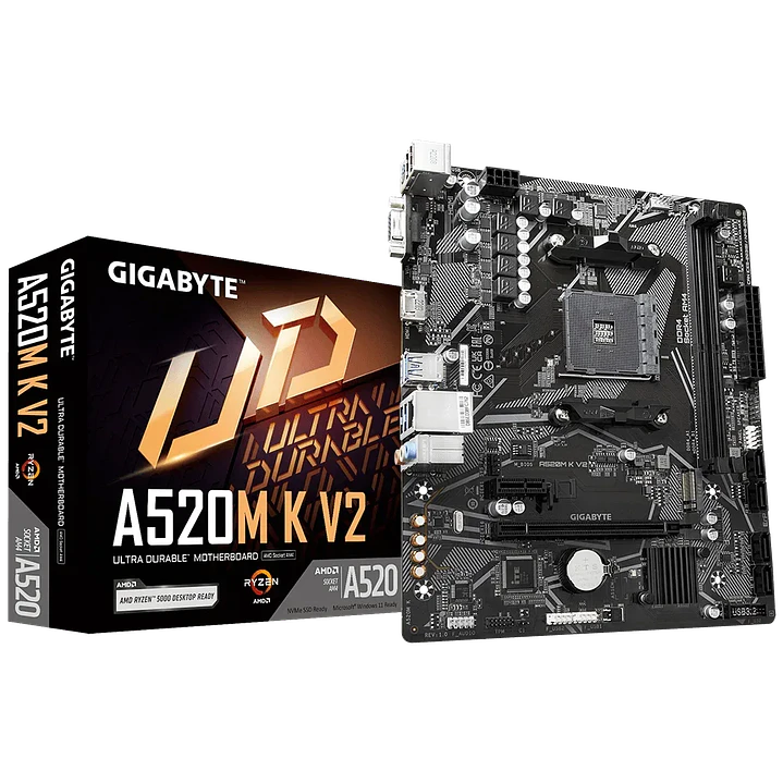 Placa Madre Gigabyte A520M K V2 AM4 A520 DDR4 micro-ATX 1