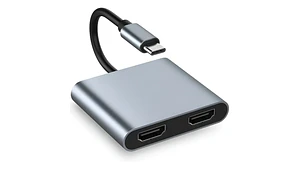 Adaptador USB-C a Doble HDMI 4K 20 cm HS-HUB-CTO2H – Salida Dual para Notebook o MacBook**
