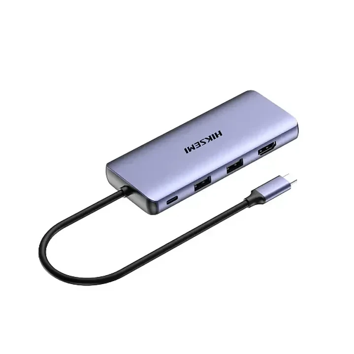 Adaptador multipuerto Hiksemi HS-HUB-DS11 USB-C HDMI VGA RJ45 2