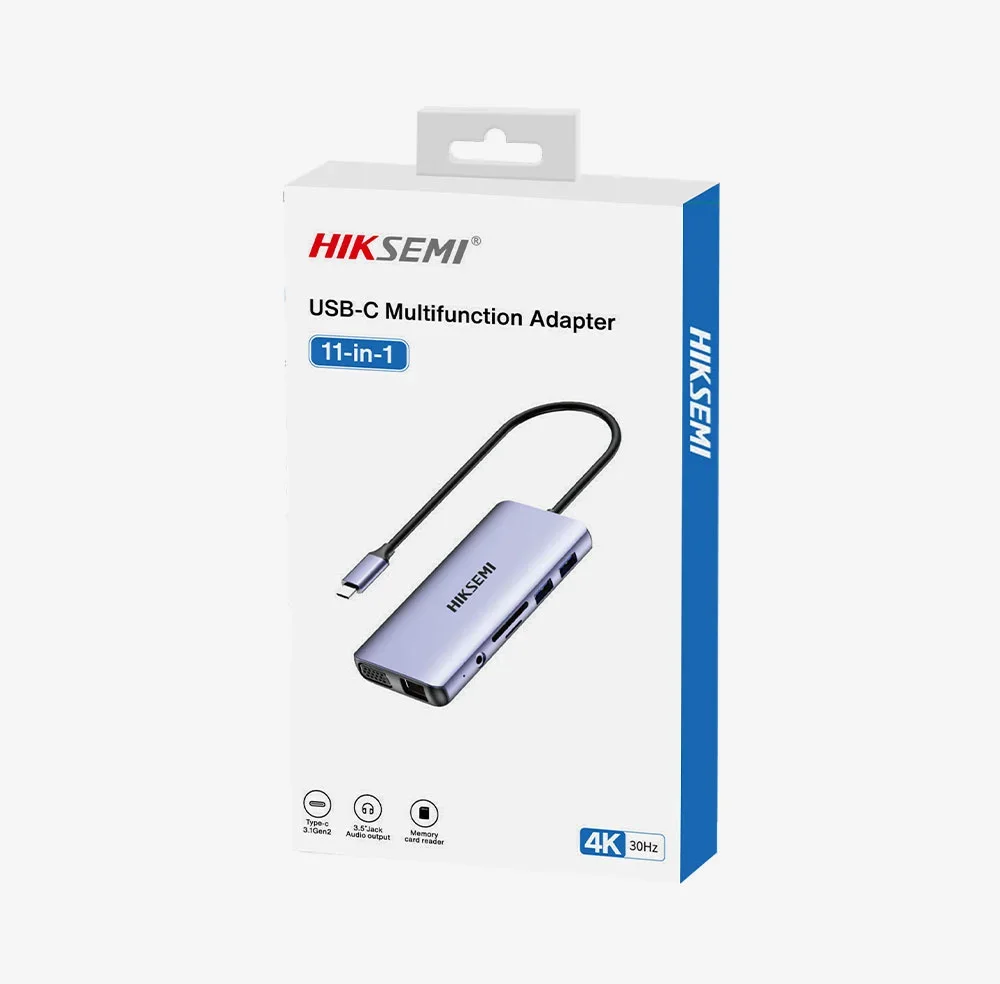 Adaptador multipuerto Hiksemi HS-HUB-DS11 USB-C HDMI VGA RJ45