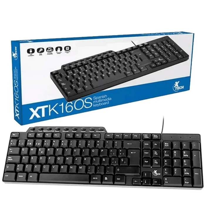 Teclado Xtech XTK-160S Español Multimedia USB 2.0 1