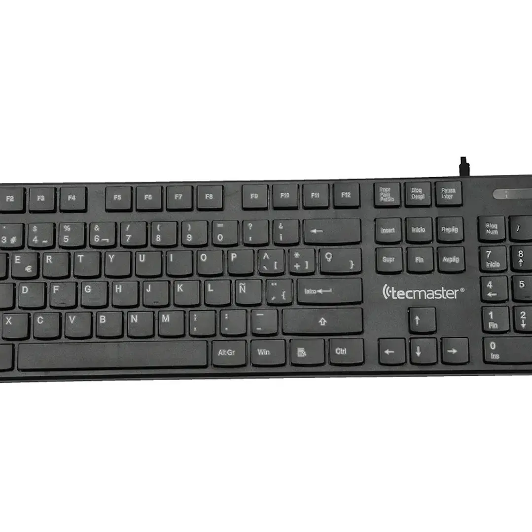 Teclado Tecmaster TM-100513 USB 2.0 alámbrico para oficina 3