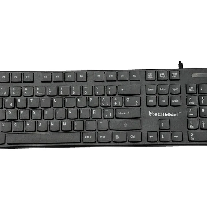 Teclado Tecmaster TM-100513 USB 2.0 alámbrico para oficina 3