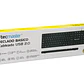 Teclado Tecmaster TM-100513 USB 2.0 alámbrico para oficina - Miniatura 1