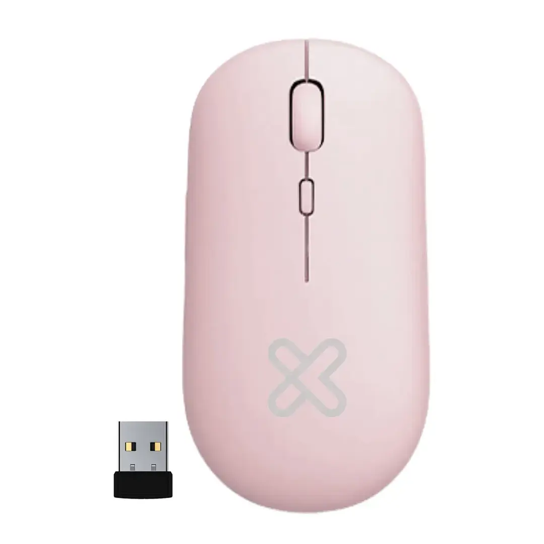 Mouse Klip Xtreme KMW-415PK Inalámbrico Slim Rosado 2