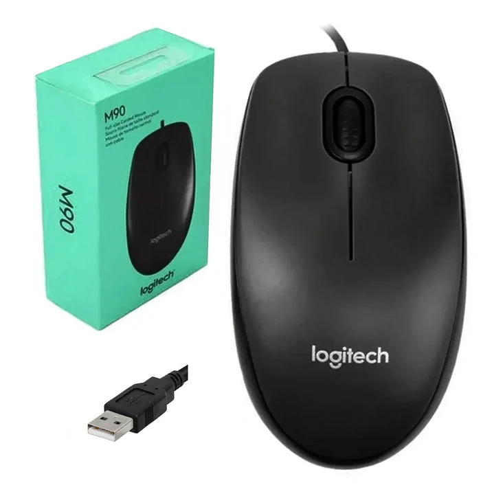 Mouse Logitech M90 Negro Óptico USB para oficina 1