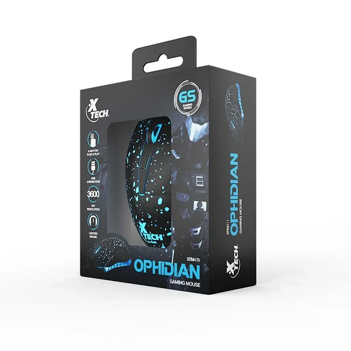 Mouse Xtech Ophidian XTM-411 Óptico 3600 DPI USB gamer 1
