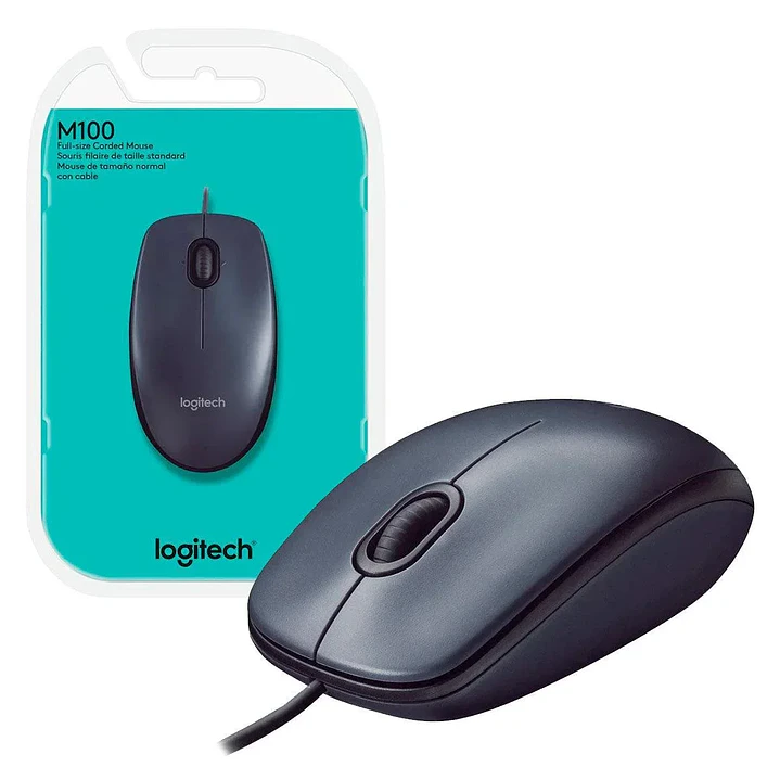 Mouse Logitech M100 Negro Óptico USB-A 1000 DPI 1
