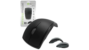 Mouse Klip Xtreme KMW-375BK Inalámbrico Plegable Óptico