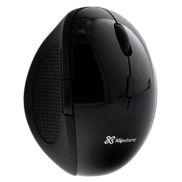 Mouse Klip Xtreme KMW-500BK Ergonómico semi vertical inalámbrico 3
