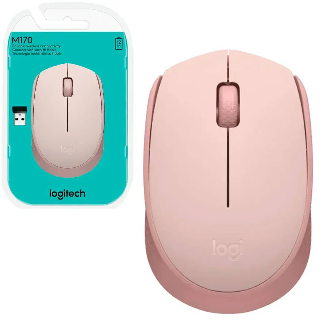 Mouse Logitech M170 Rose Clamshell Inalámbrico 2.4 GHz para oficina 1