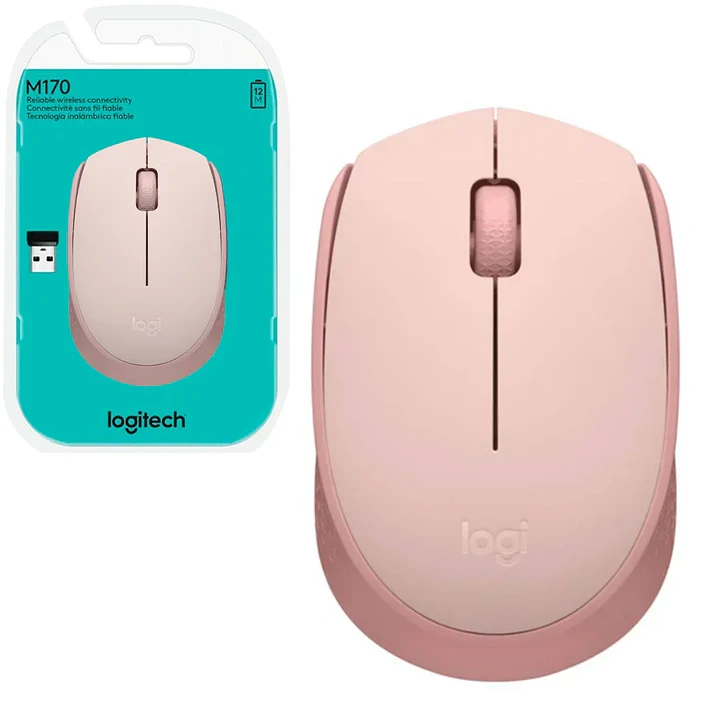 Mouse Logitech M170 Rose Clamshell Inalámbrico 2.4 GHz para oficina 1