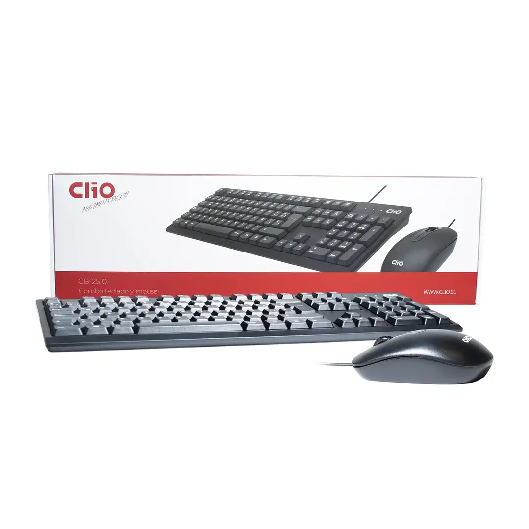 Teclado Clio CB2510 USB Negro de membrana para oficina 1