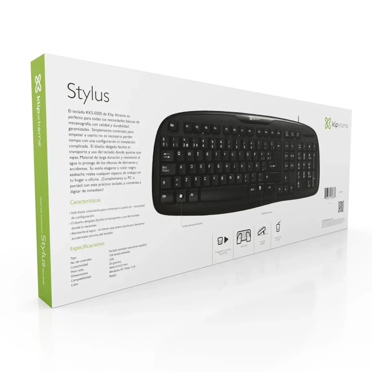 Teclado Klip Xtreme KKS-050S USB español negro azabache