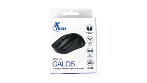 Mouse Xtech XTM-310BK Inalámbrico 2.4 GHz Óptico ambidiestro