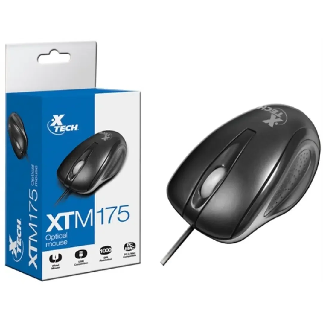 Mouse Xtech XTM-175 Óptico USB con cable 3 botones