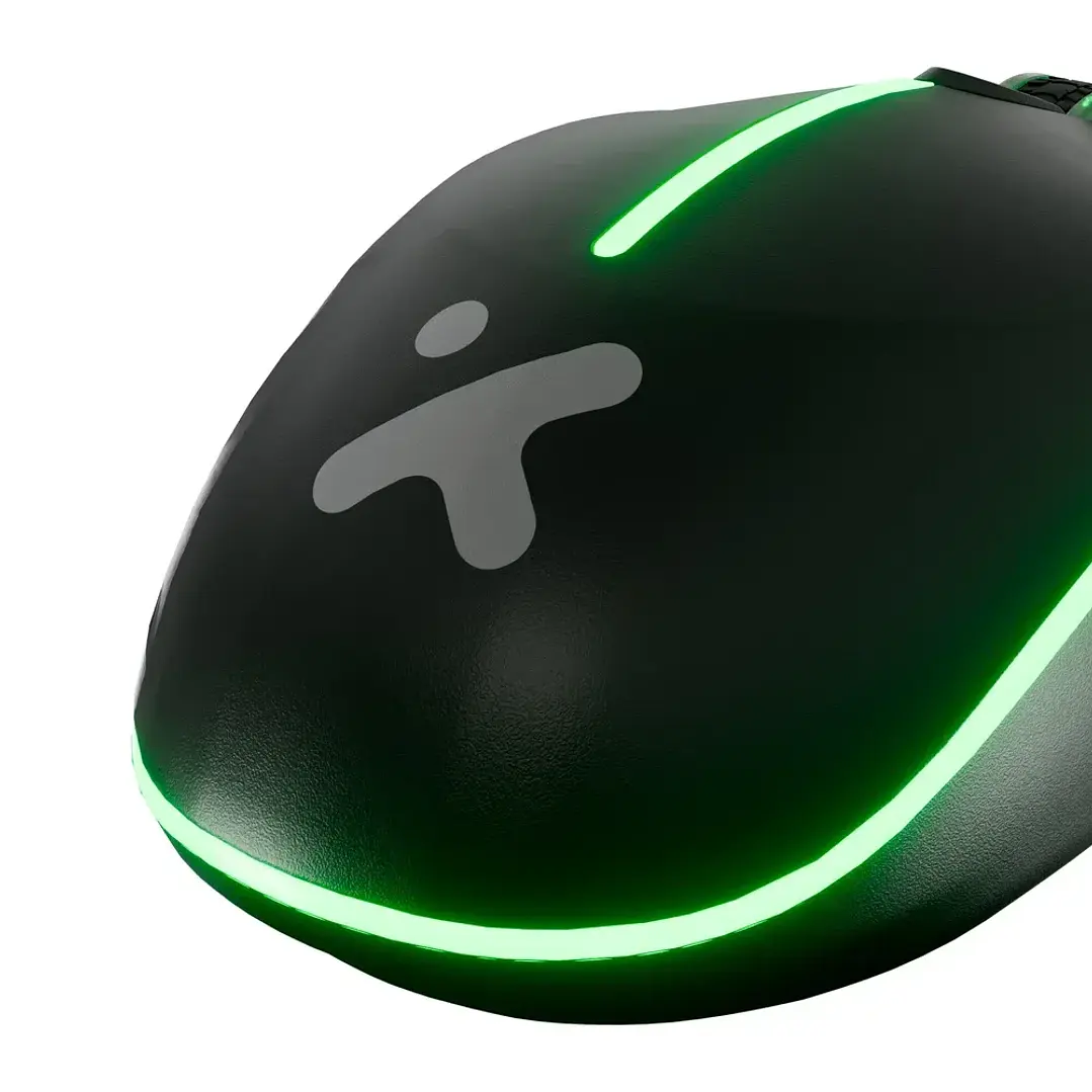 Mouse Xtech MSE Wired con luz 4 botones 2400 DPI 3