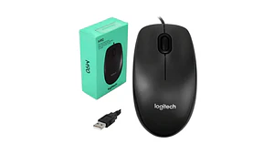 Mouse Logitech M90 USB Óptico Cableado Ambidiestro para Oficina