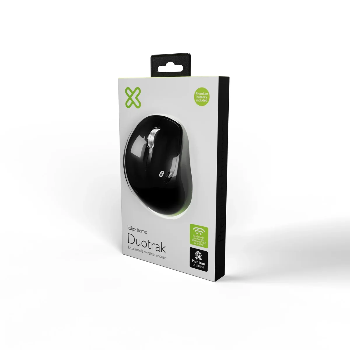 Mouse Klip Xtreme KMB-501BK óptico dual inalámbrico para oficina