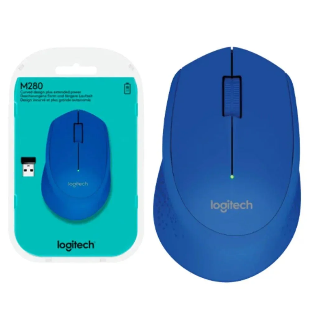 Logitech M280 - Ratón - diestro - óptico - 3 botones - inalámbrico - 2.4 GHz - receptor inalámbrico USB - negro