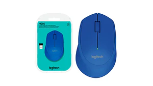 Mouse Logitech M280 Azul Inalámbrico 2.4 GHz y sensor óptico