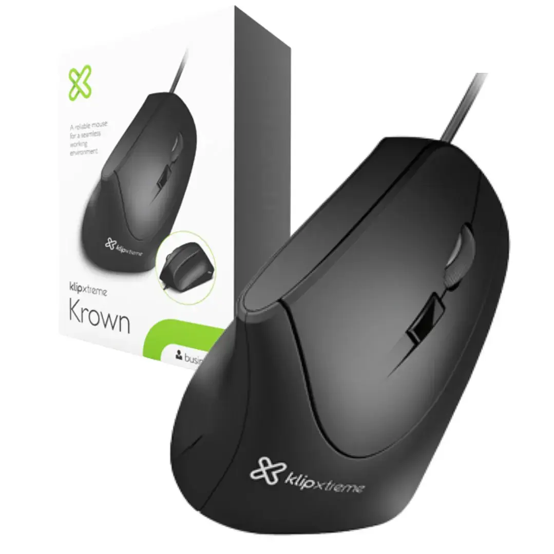 Mouse Klip Xtreme KMO-506 Krown 6 botones 1600 dpi USB para oficina 1