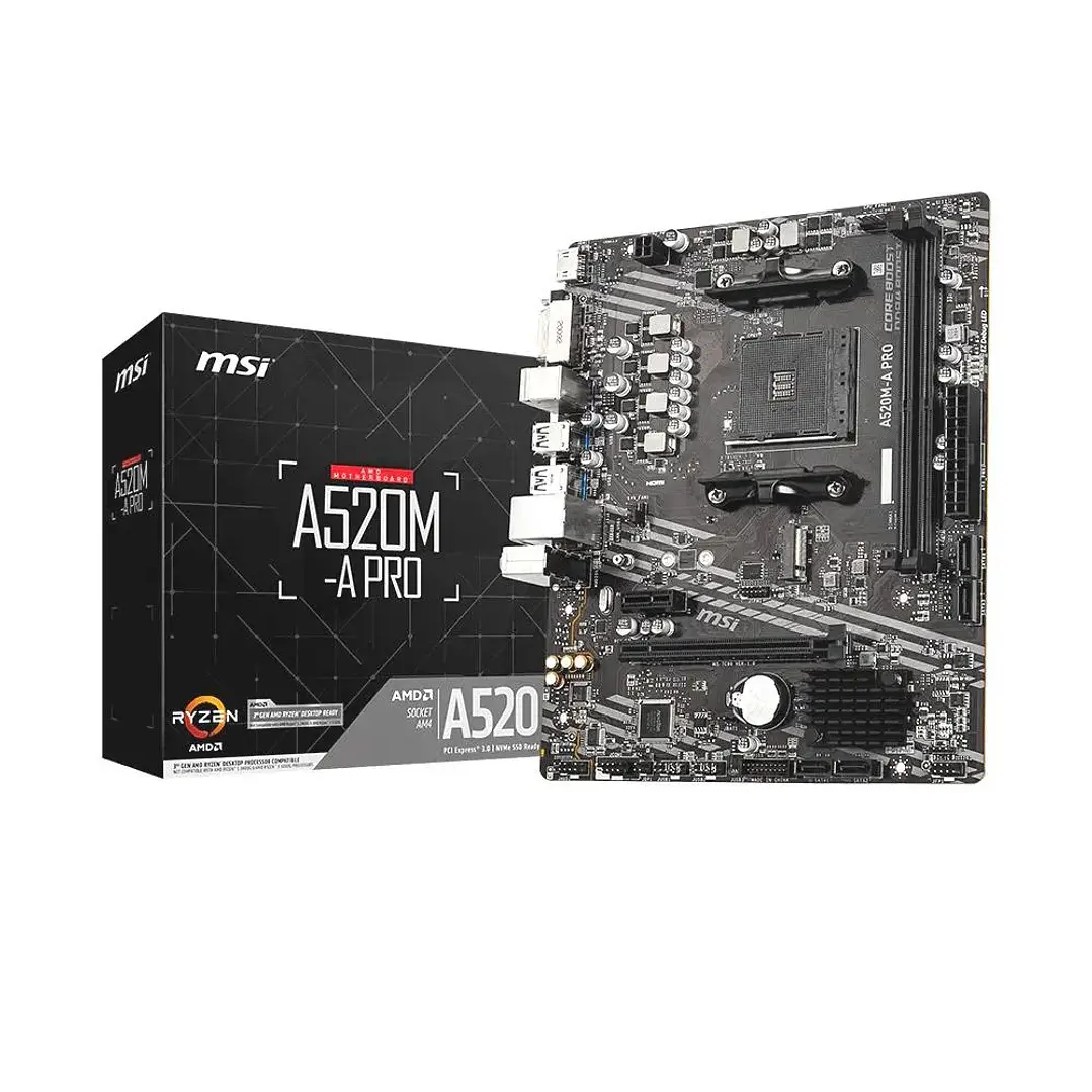 Placa Madre MSI A520M-A PRO AM4 A520 2x DDR4 1