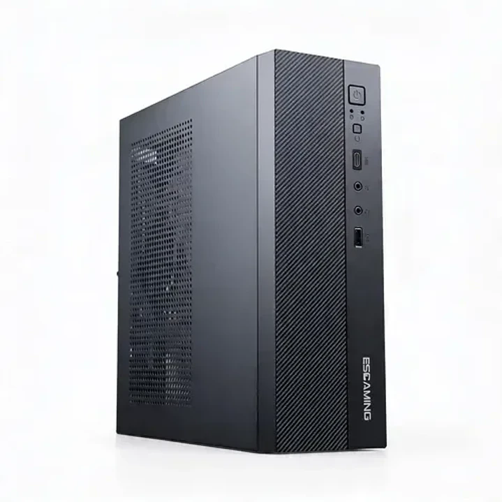 Gabinete J01 Slim Micro-ATX / Mini-ITX con fuente 650W y USB-C 2