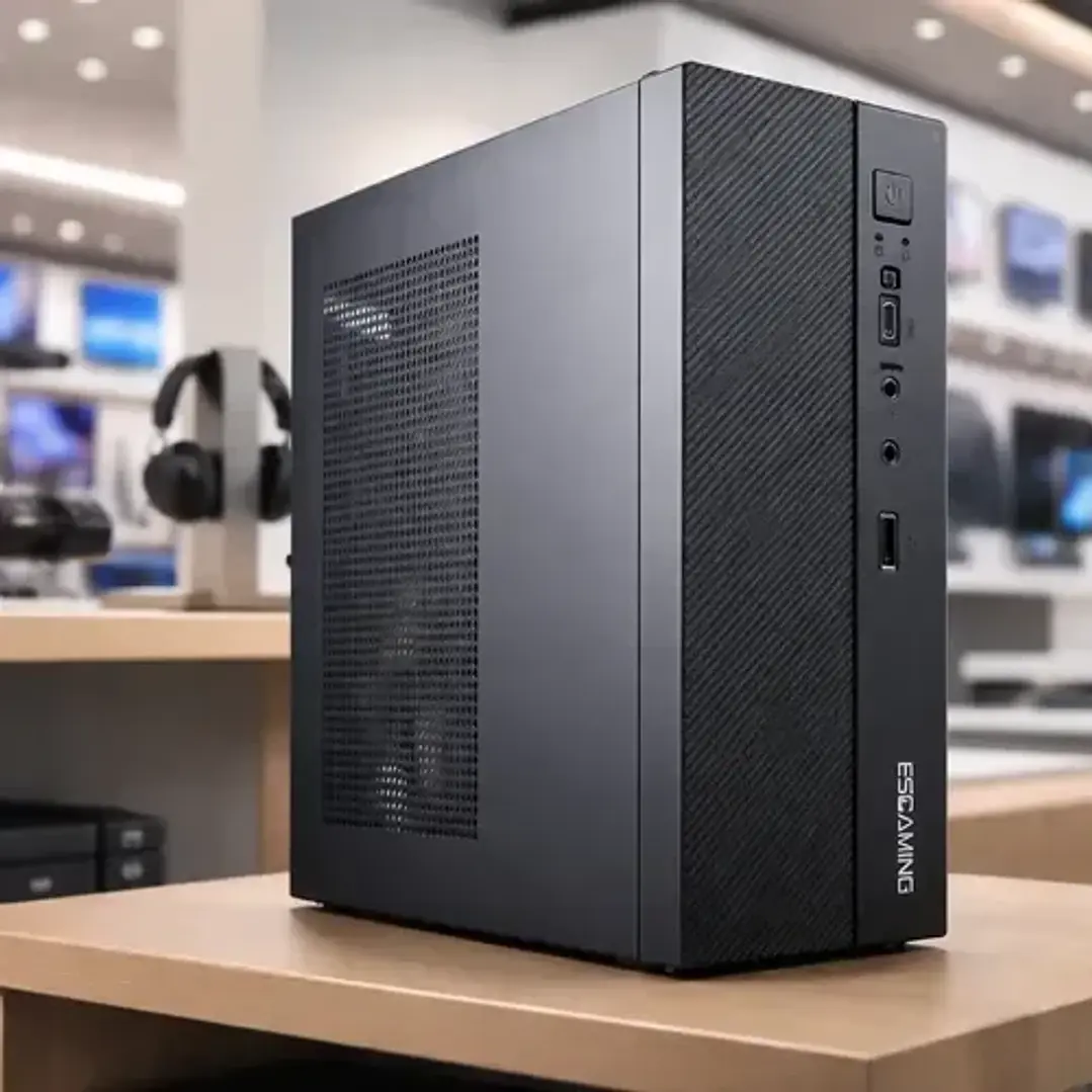 Gabinete J01 Slim Micro-ATX / Mini-ITX con fuente 650W y USB-C 3