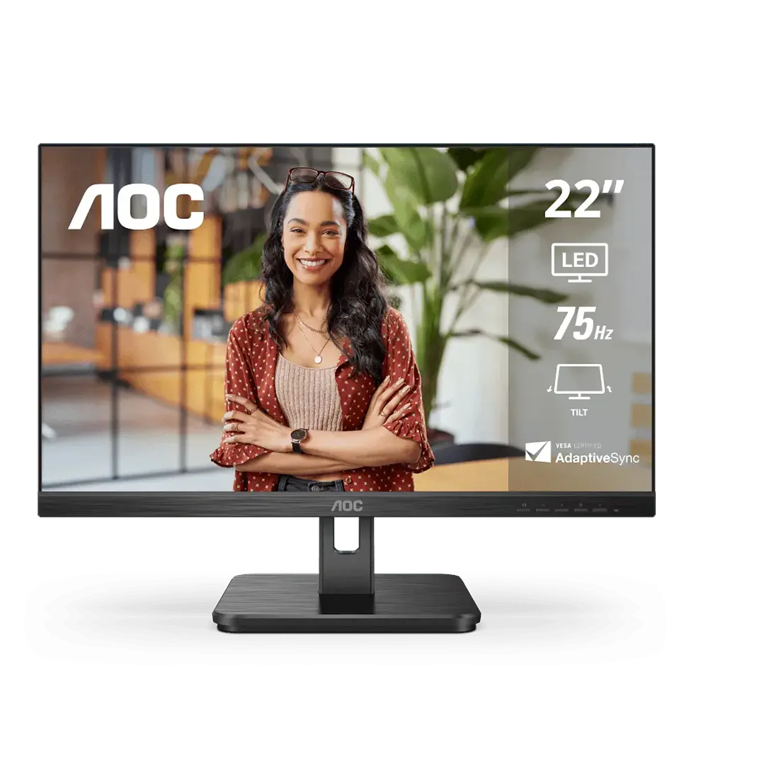 Monitor AOC 22E2HM 22 pulgadas Full HD 75 Hz para oficina 1