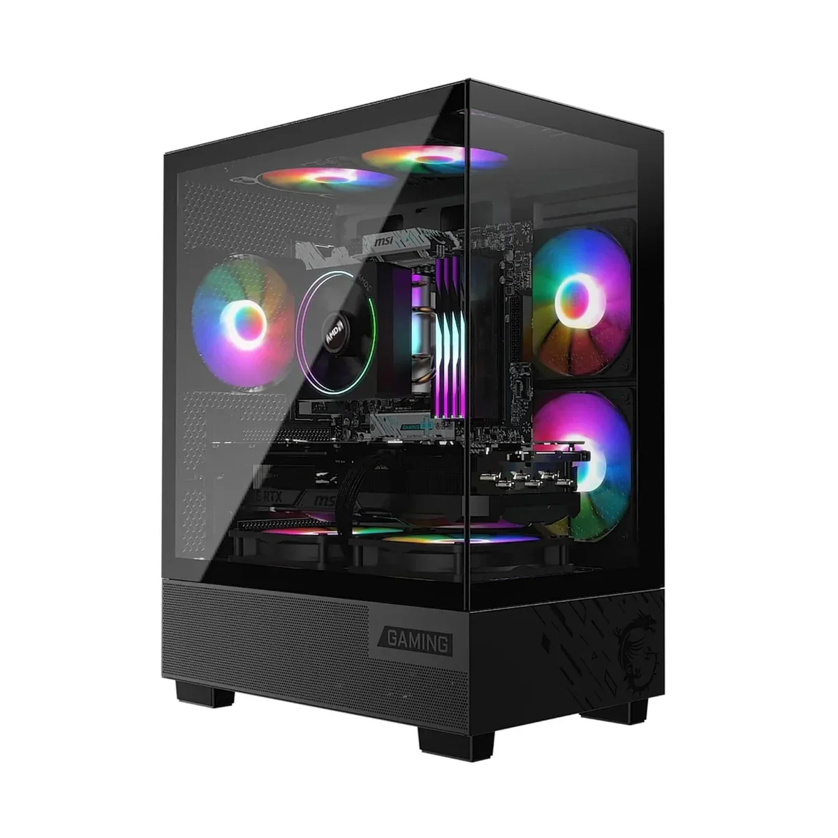 Gabinete MSI PAG PANO M110A Mid Tower Negro con 3 ventiladores ARGB