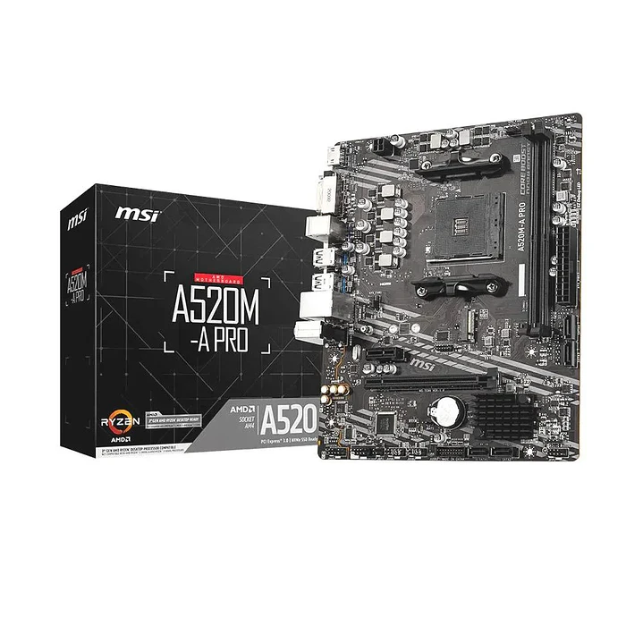 Placa Madre MSI A520M-A PRO AM4 A520 Micro-ATX 1