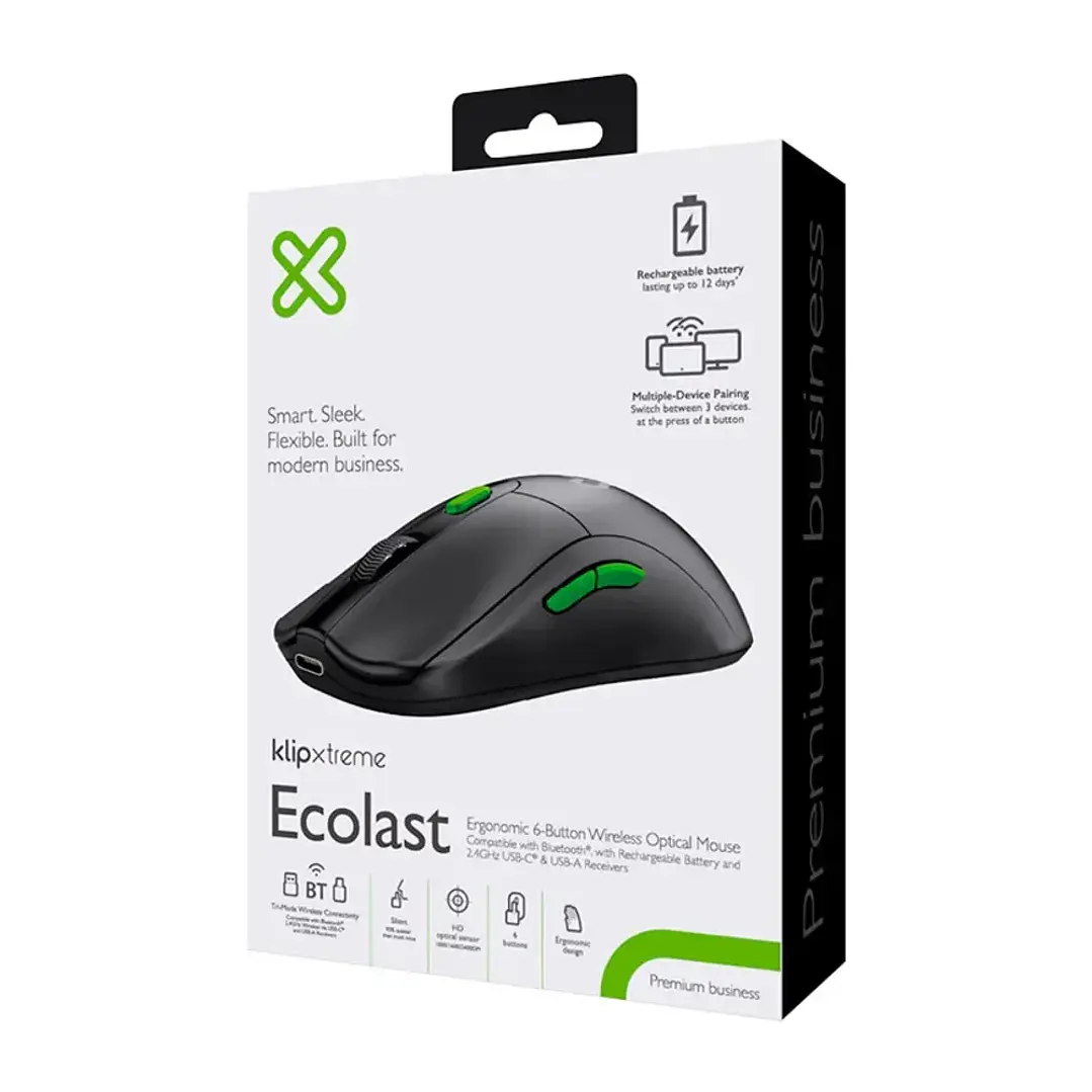 Mouse Klip Xtreme KMW-775 Inalámbrico Recargable Trimodal 1