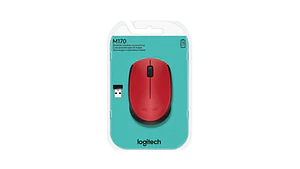 Mouse Logitech M170 Rojo Inalámbrico 2.4 GHz Óptico para oficina