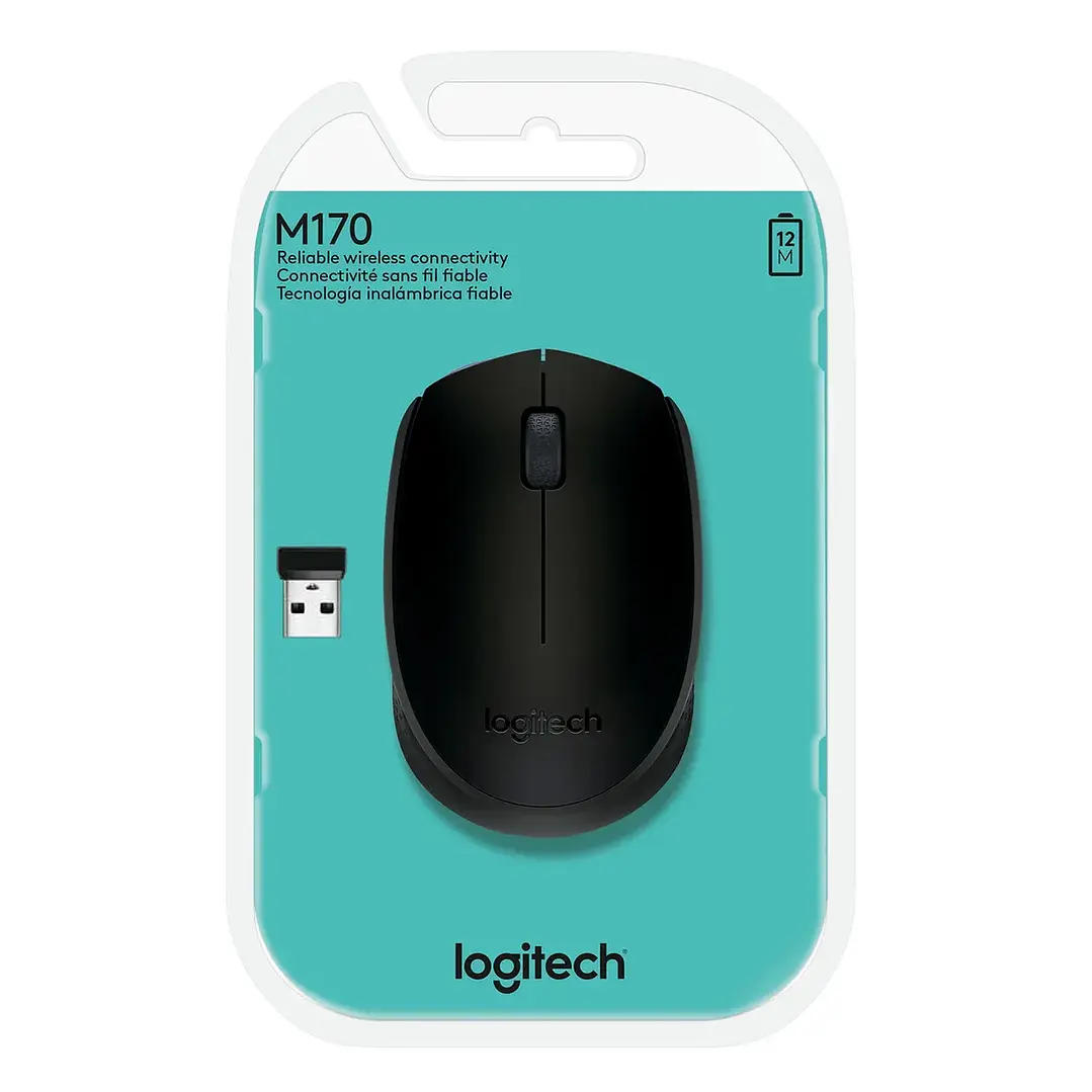 Mouse Logitech M170 Negro Inalámbrico 2.4 GHz Óptico 1
