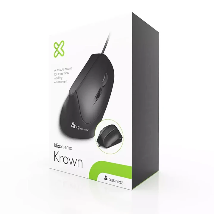 Mouse Klip Xtreme KMO-506 Óptico Ergonómico USB para diestros 1