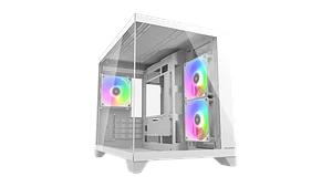 Gabinete Cougar FV150 MINI RGB Mini Tower Blanco m-ATX con 3 FAN RGB