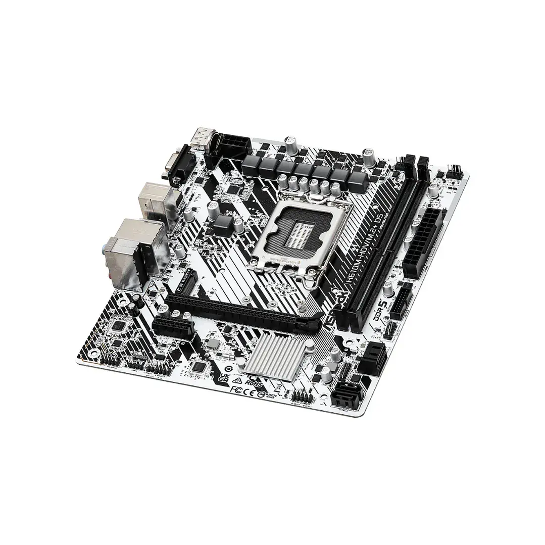 Placa Madre AsRock H610M-HDV/M.2+ D5 LGA 1700 H610 DDR5 2