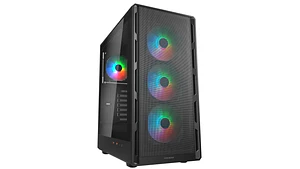 Gabinete Cougar AIRFACE PURE RGB Negro con 4 ventiladores RGB y vidrio templado