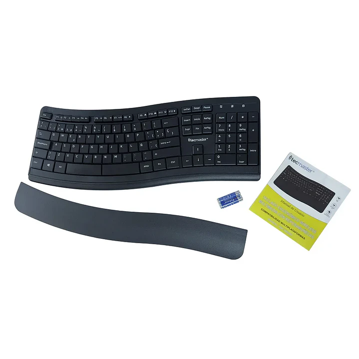 Teclado Tecmaster TM-100567 Inalámbrico Ergonómico Membrana Español 1