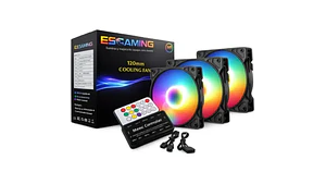 Ventilador EZ-08 ARGB Fan Set 3 Unidades 120mm con Control Remoto