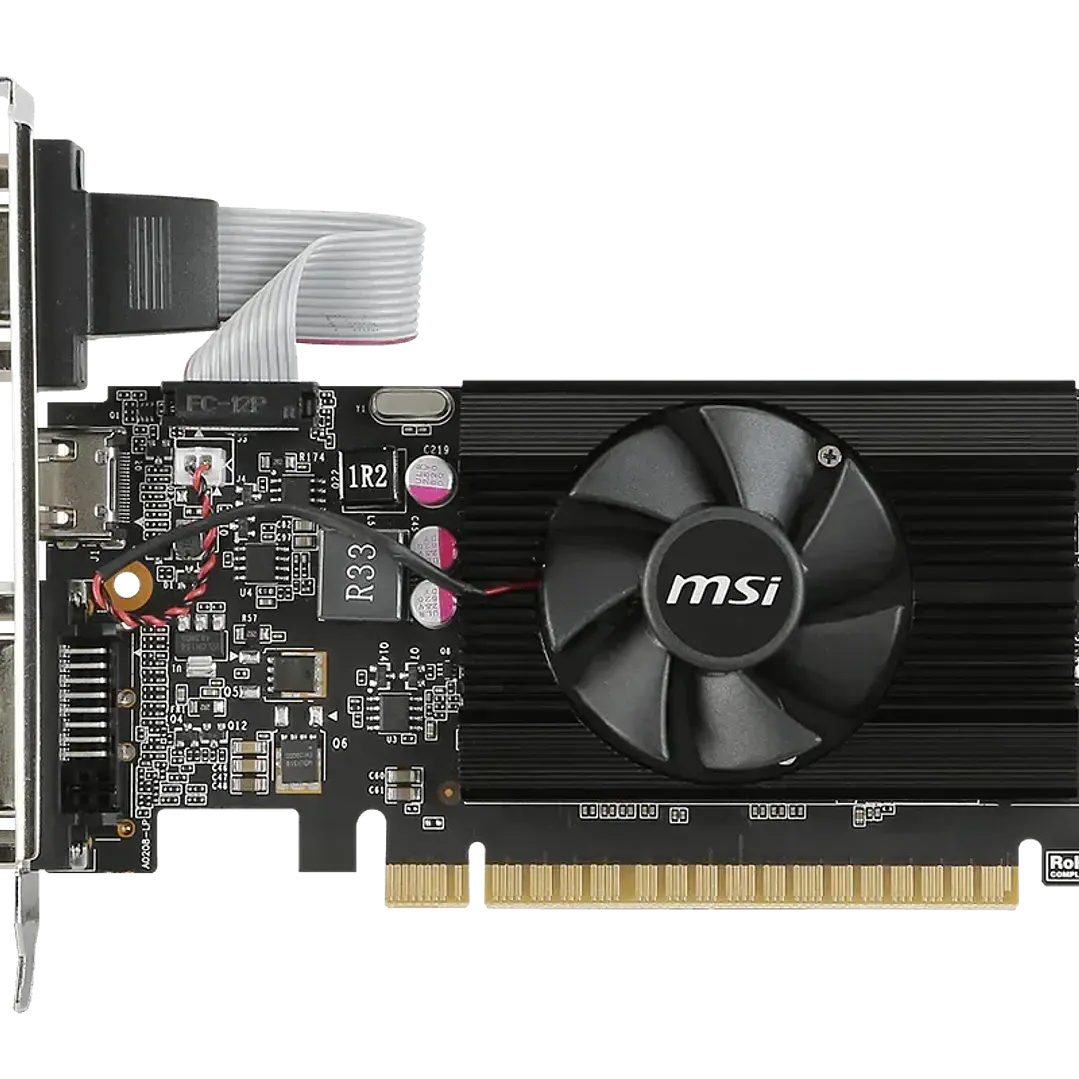 Tarjeta de Video MSI GeForce GT 710 2GD3 2 GB GDDR3 Perfil Bajo 2