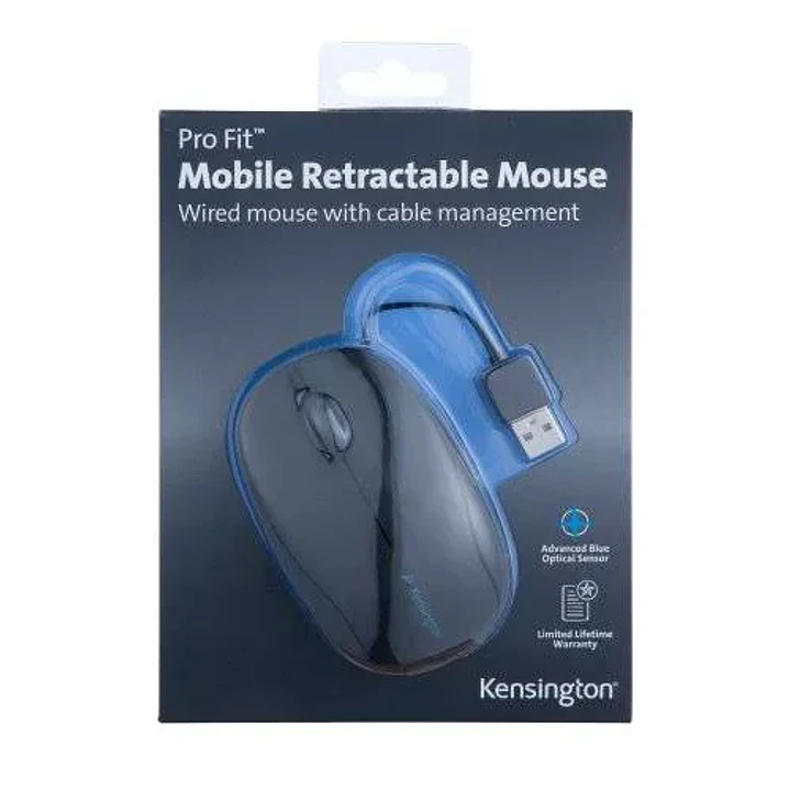 Mouse Kensington K72339EU Retráctil USB-A Óptico 1000 DPI 1
