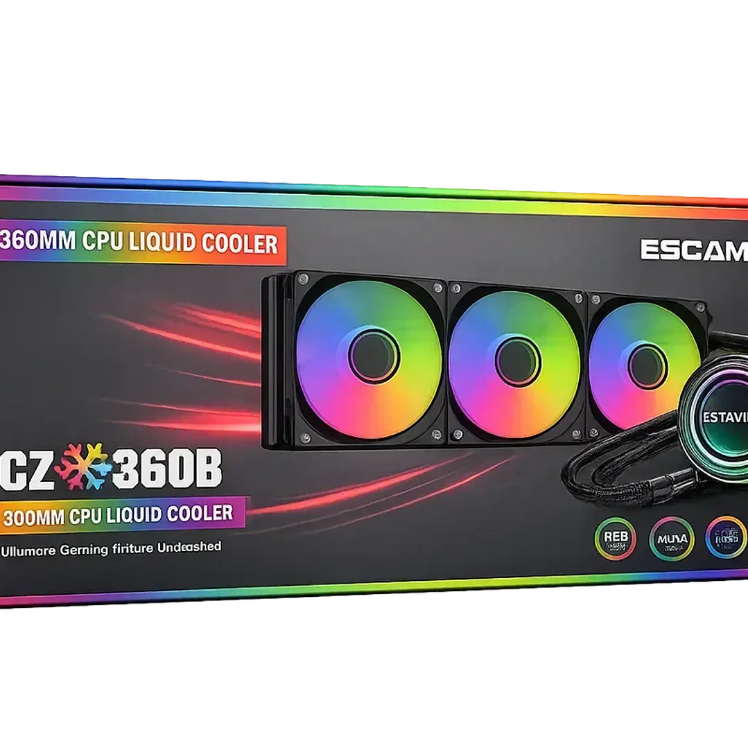 Refrigeración Líquida EsGaming CZ-360B-BK ARGB 360 TDP 280W 1