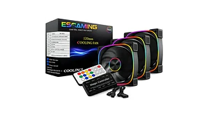 Ventilador Gabinete EZ-A25 ARGB Set 3 Unidades 120mm con Control Remoto