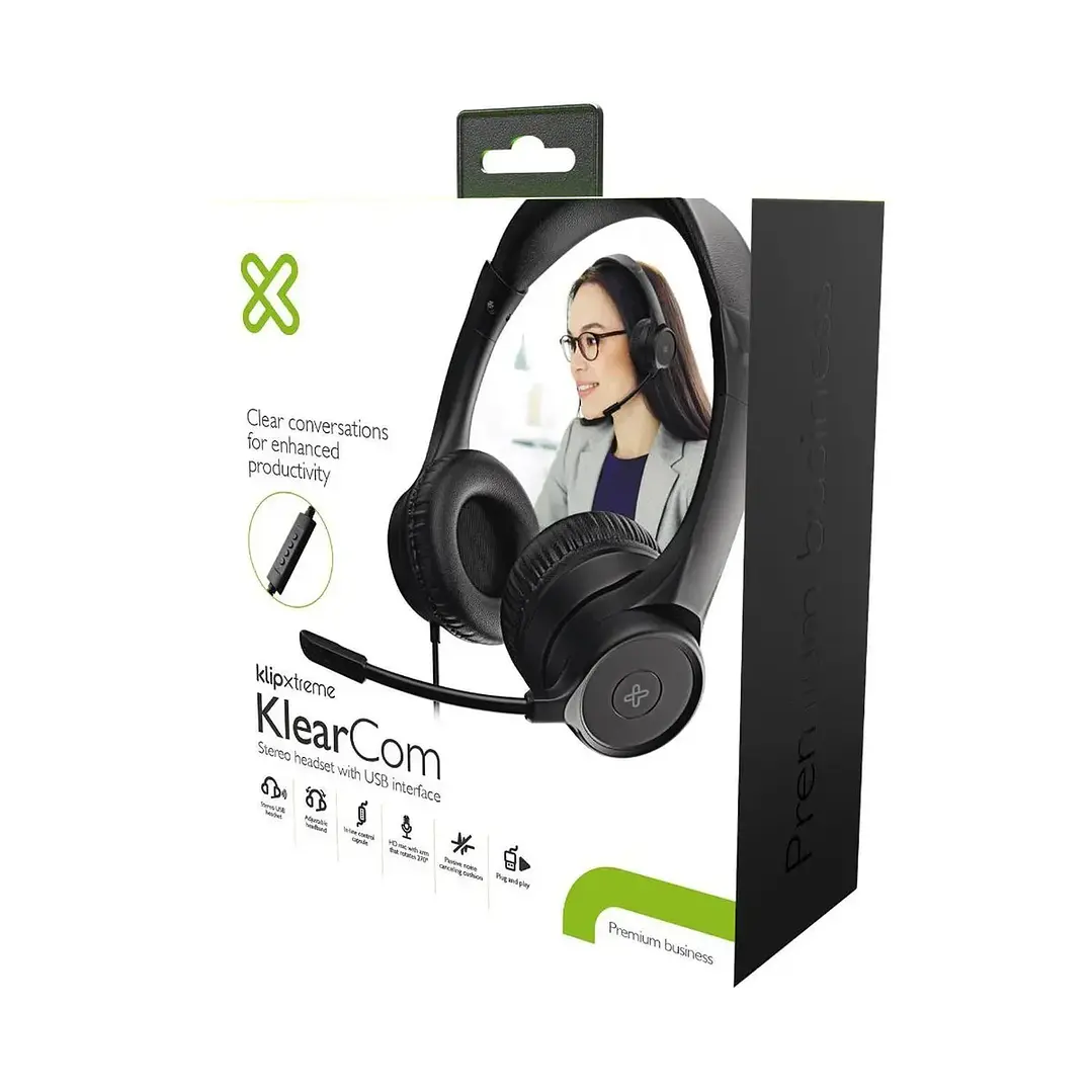 Audífonos Klip Xtreme KlearCom USB 2.0 On-Ear con micrófono 1