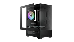 Gabinete Gamdias Aura GC9M Elite ARGB Negro Micro-ATX con 3 ventiladores