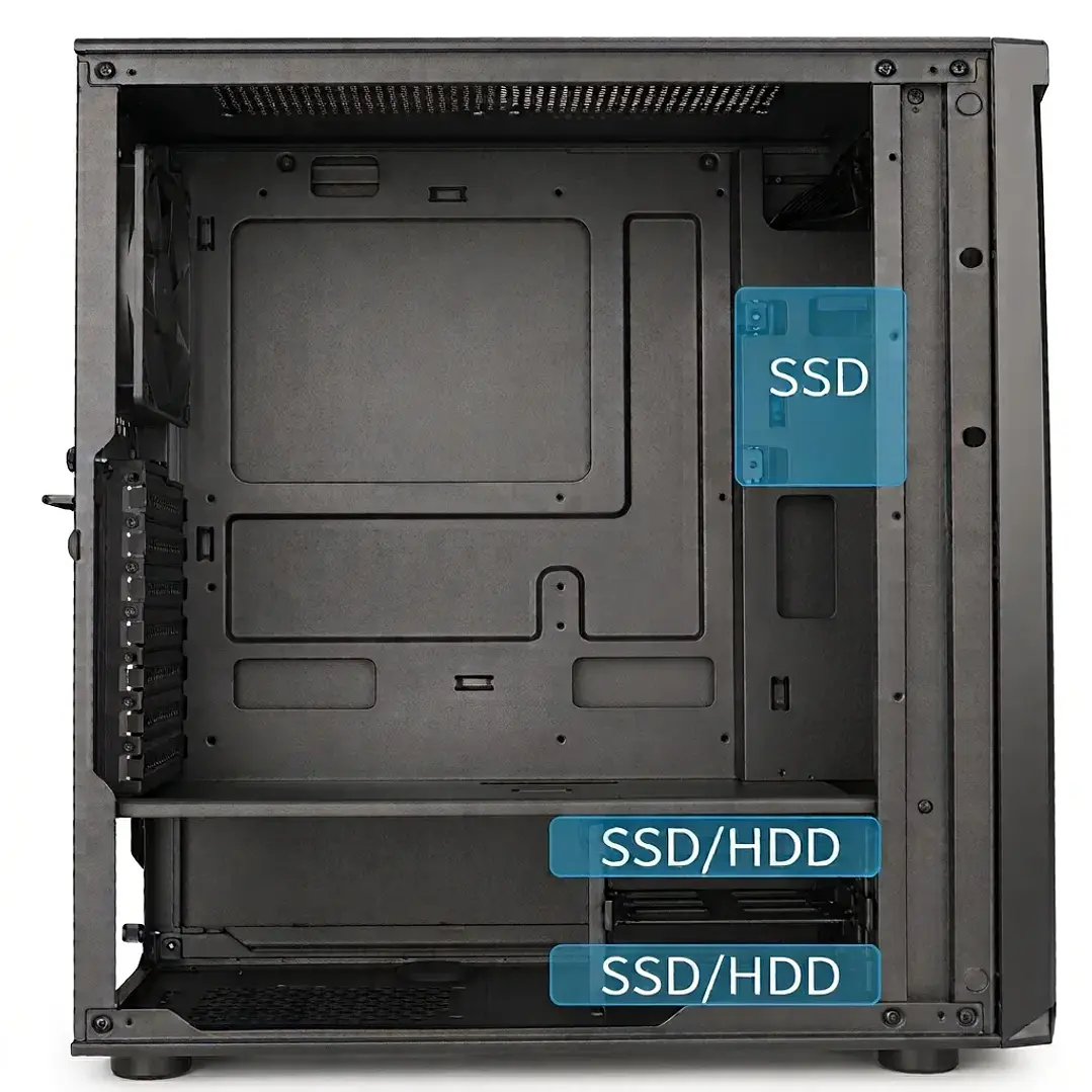 Gabinete EsGaming U09 ARGB 4 Fans Vidrio Templado ATX 3
