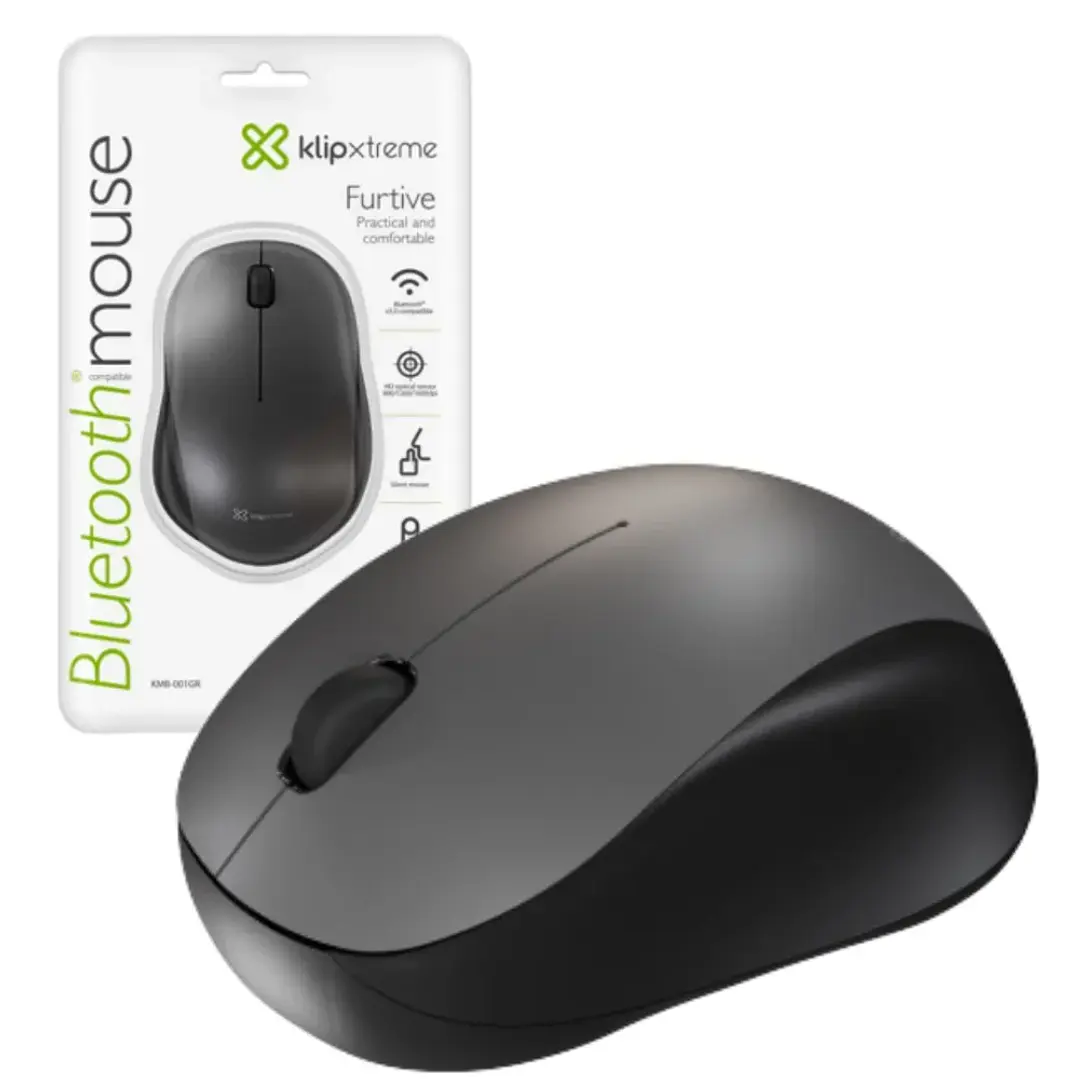 Mouse Klip Xtreme KMB-001GR Bluetooth Silencioso 3 botones 1